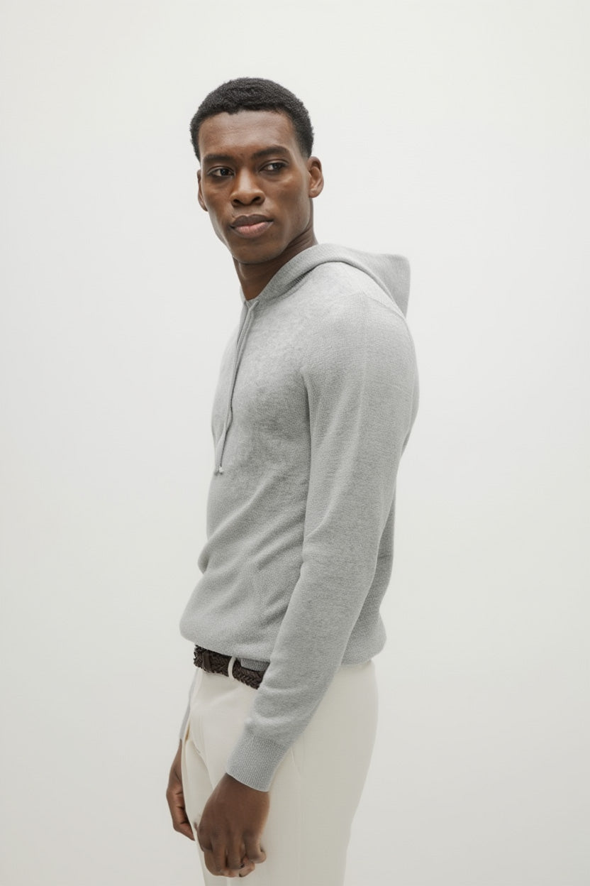 Davida Man Front Pocket Hoodie Sweaters Light Grey