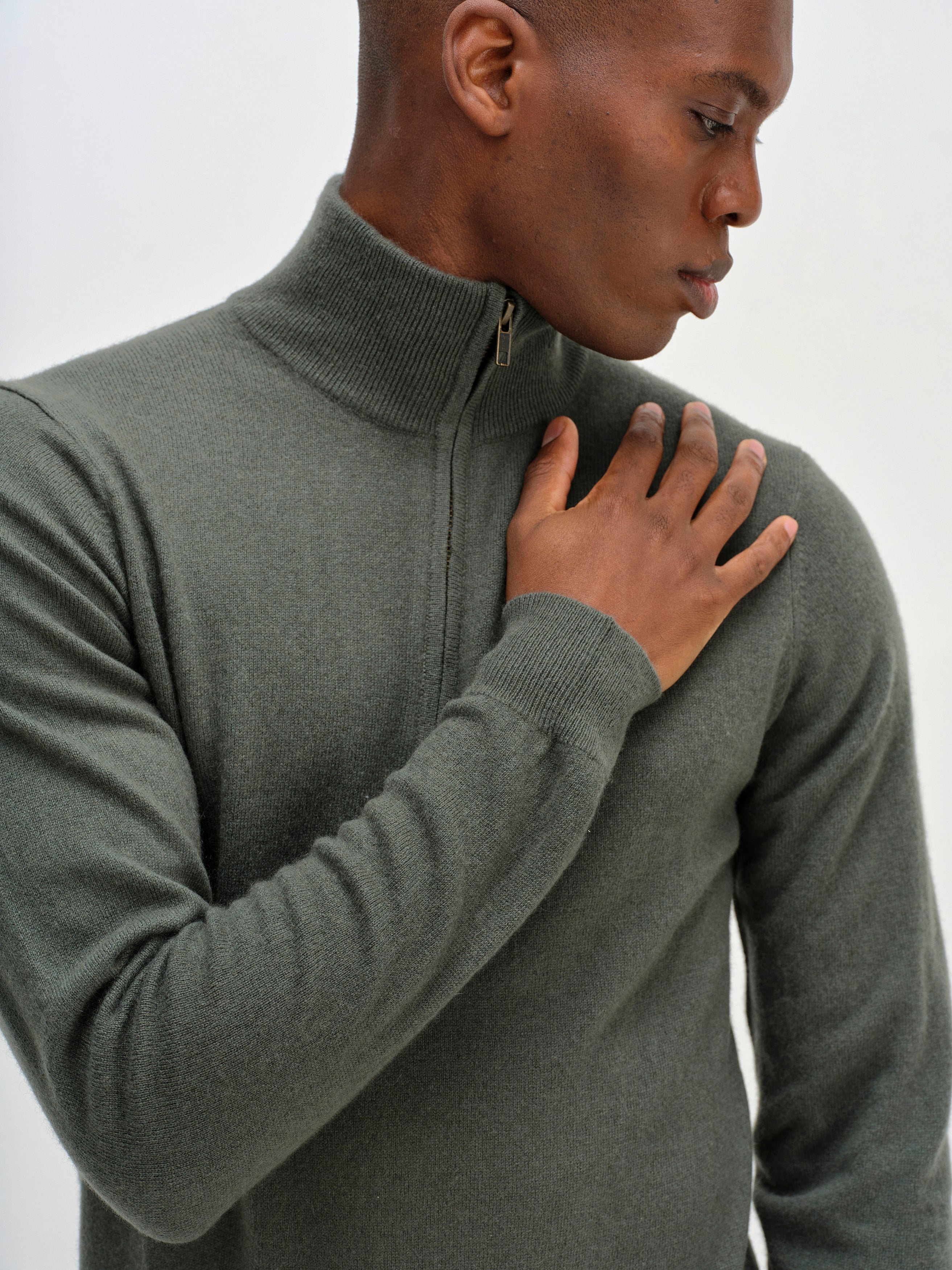 Men tops half zip sweaters – Davida Cashmere