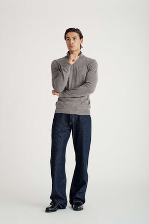 Man Half Zip - Taupe