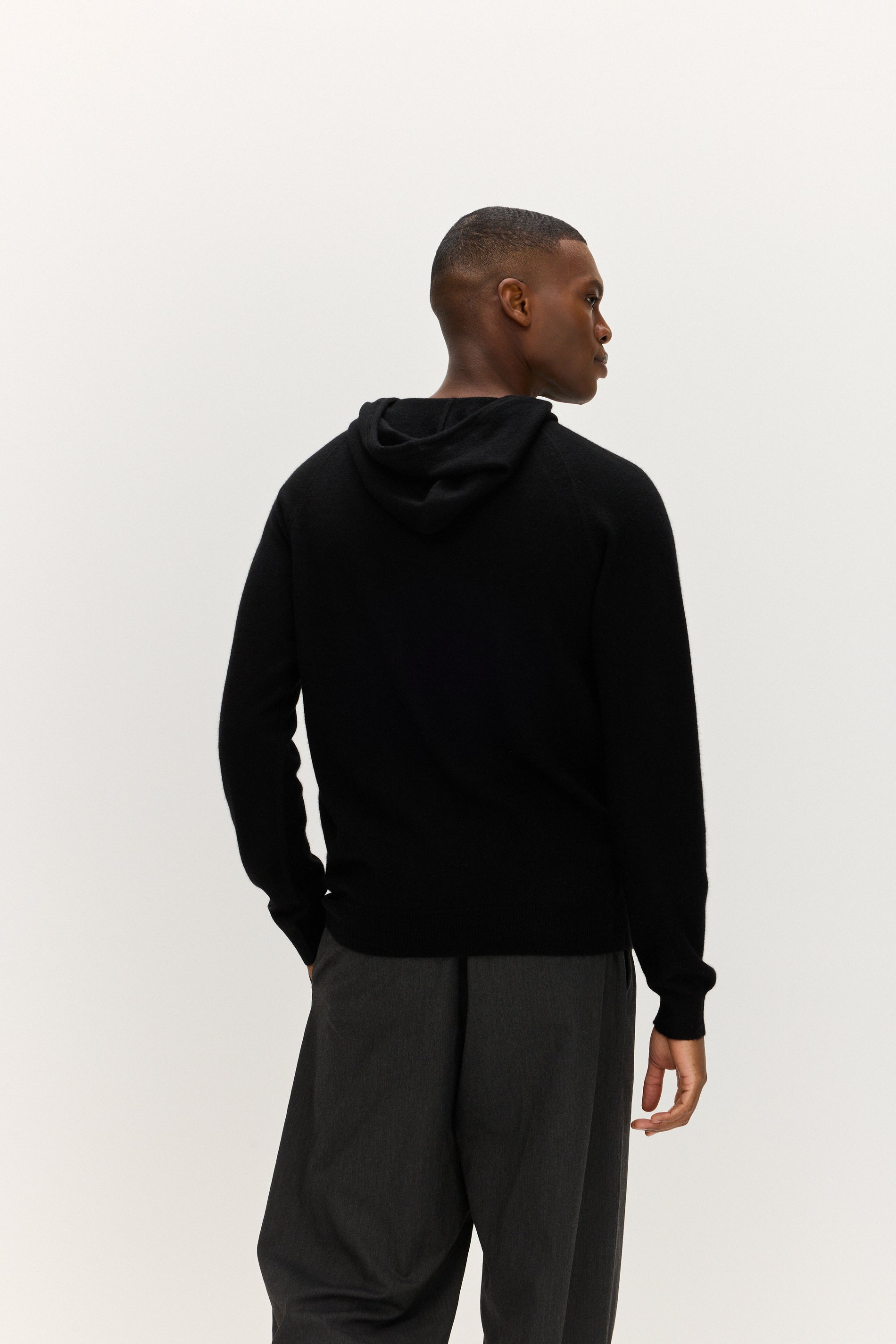 Davida Man Hood Cardigans Black