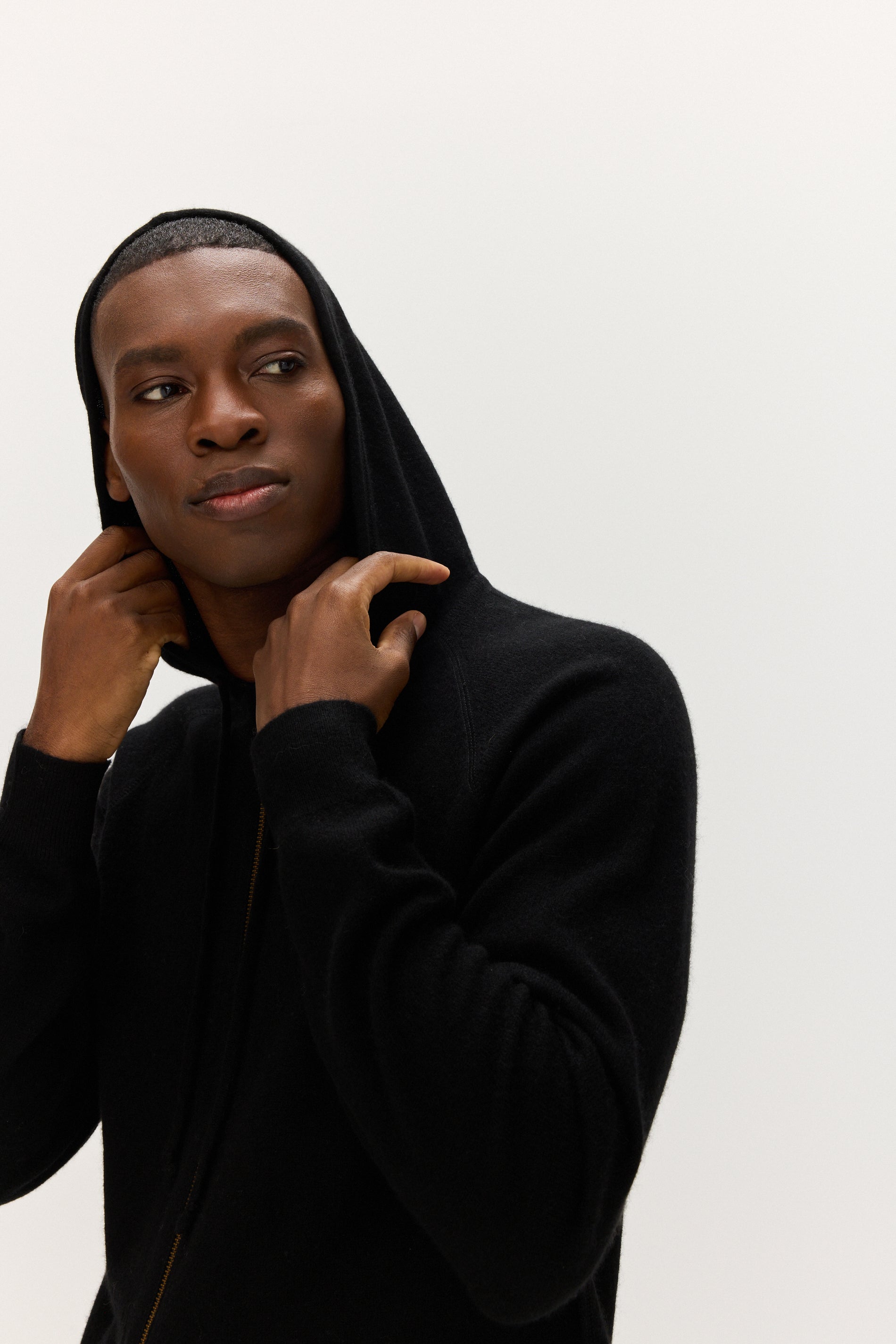 Davida Man Hood Cardigans Black