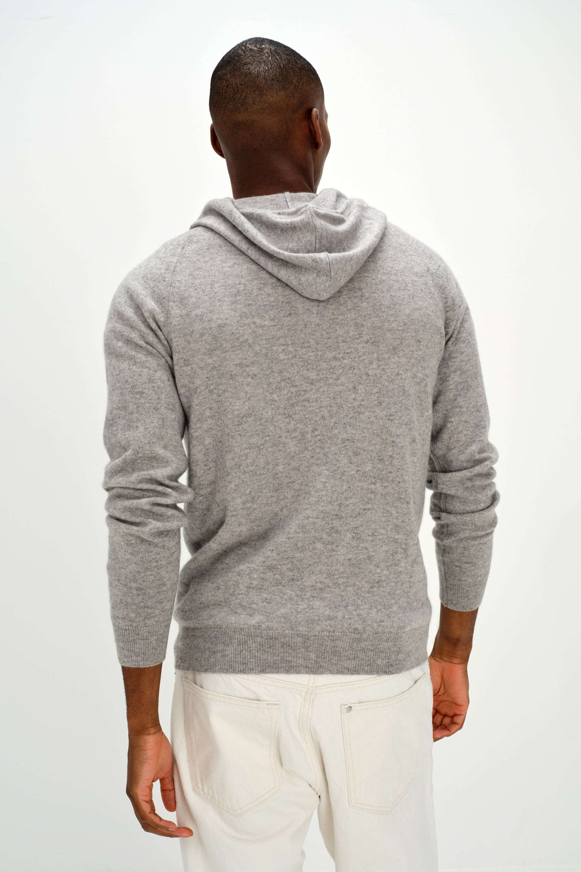 Davida Man Hood Cardigans Light Grey