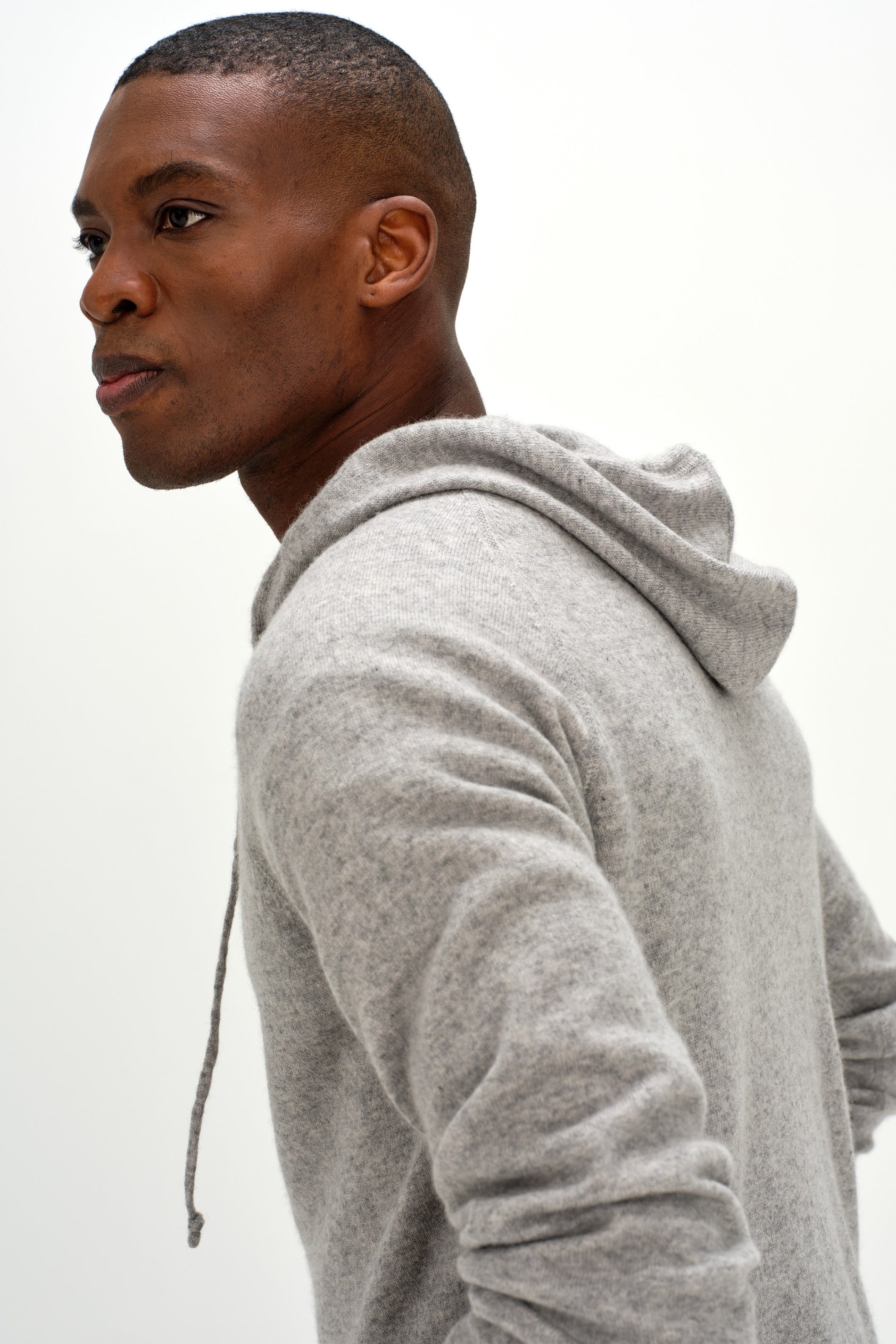 Davida Man Hood Cardigans Light Grey