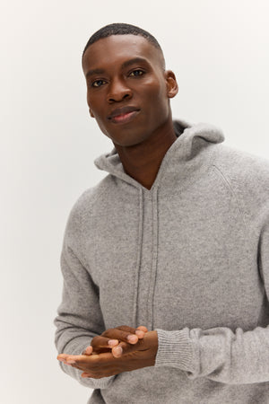 Man Hoodie Sweater - Light Grey