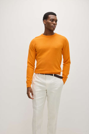 Man O-neck Plain - Intense Orange