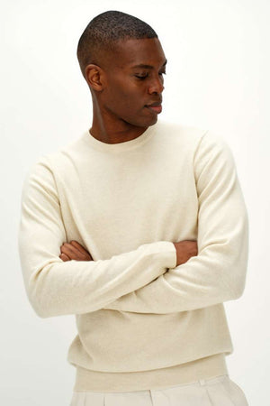 Man O-neck Plain - White