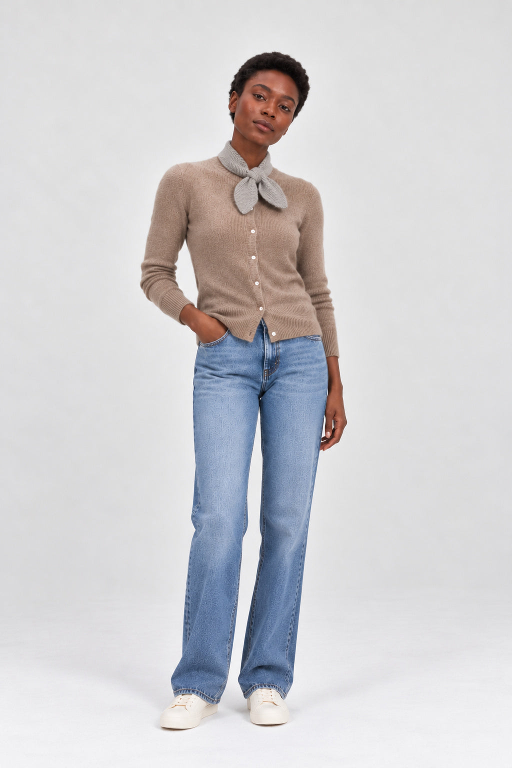 Davida Neck Tie Accessories Light Grey