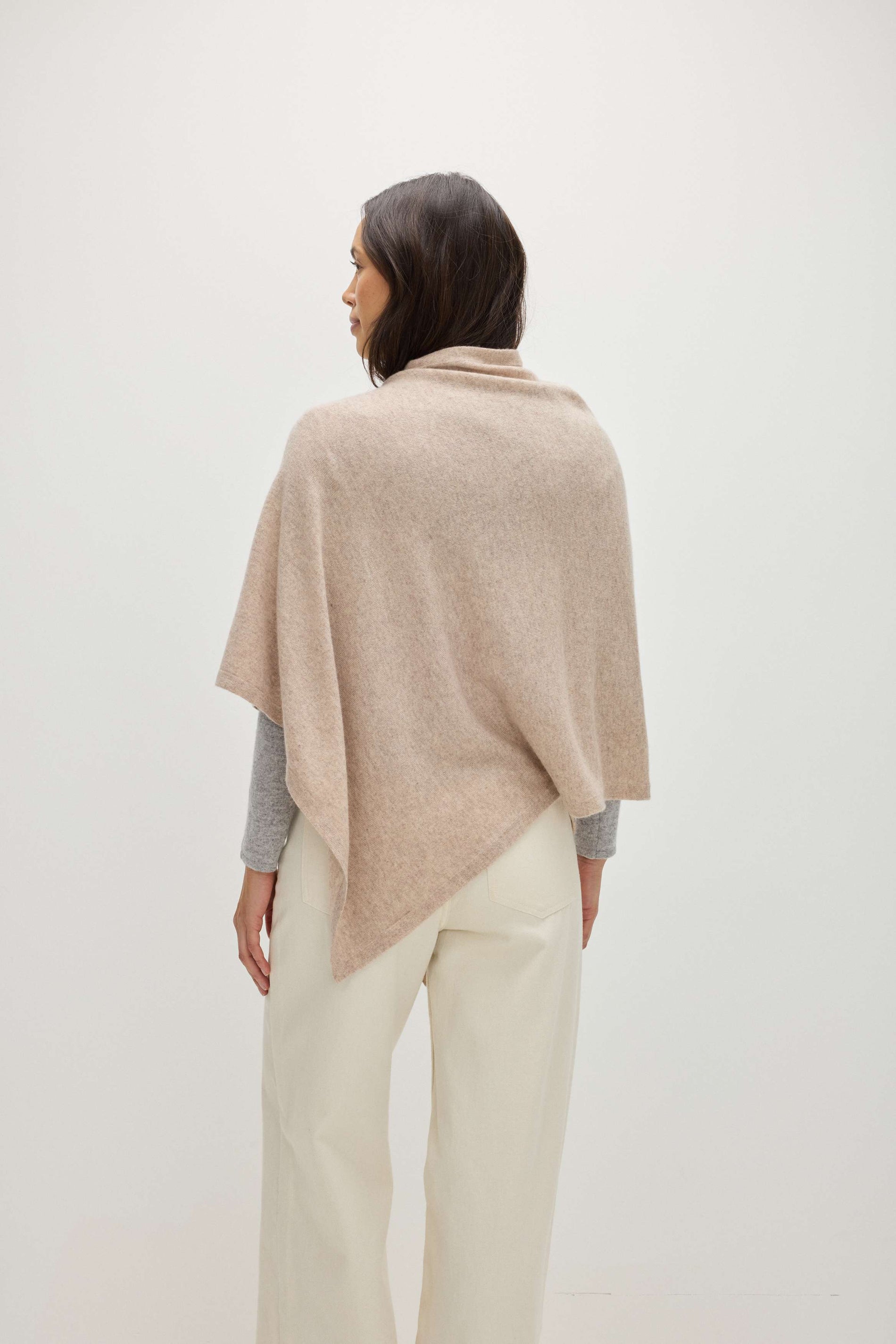 Davida Poncho Gold Buttons Poncho Sand
