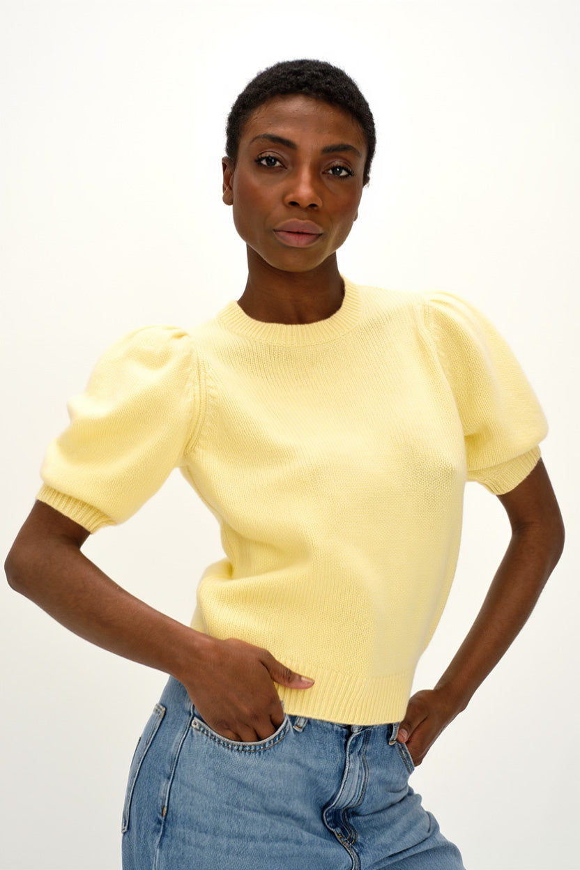 Davida Puff Sleeve T-shirt Sweaters Citrus