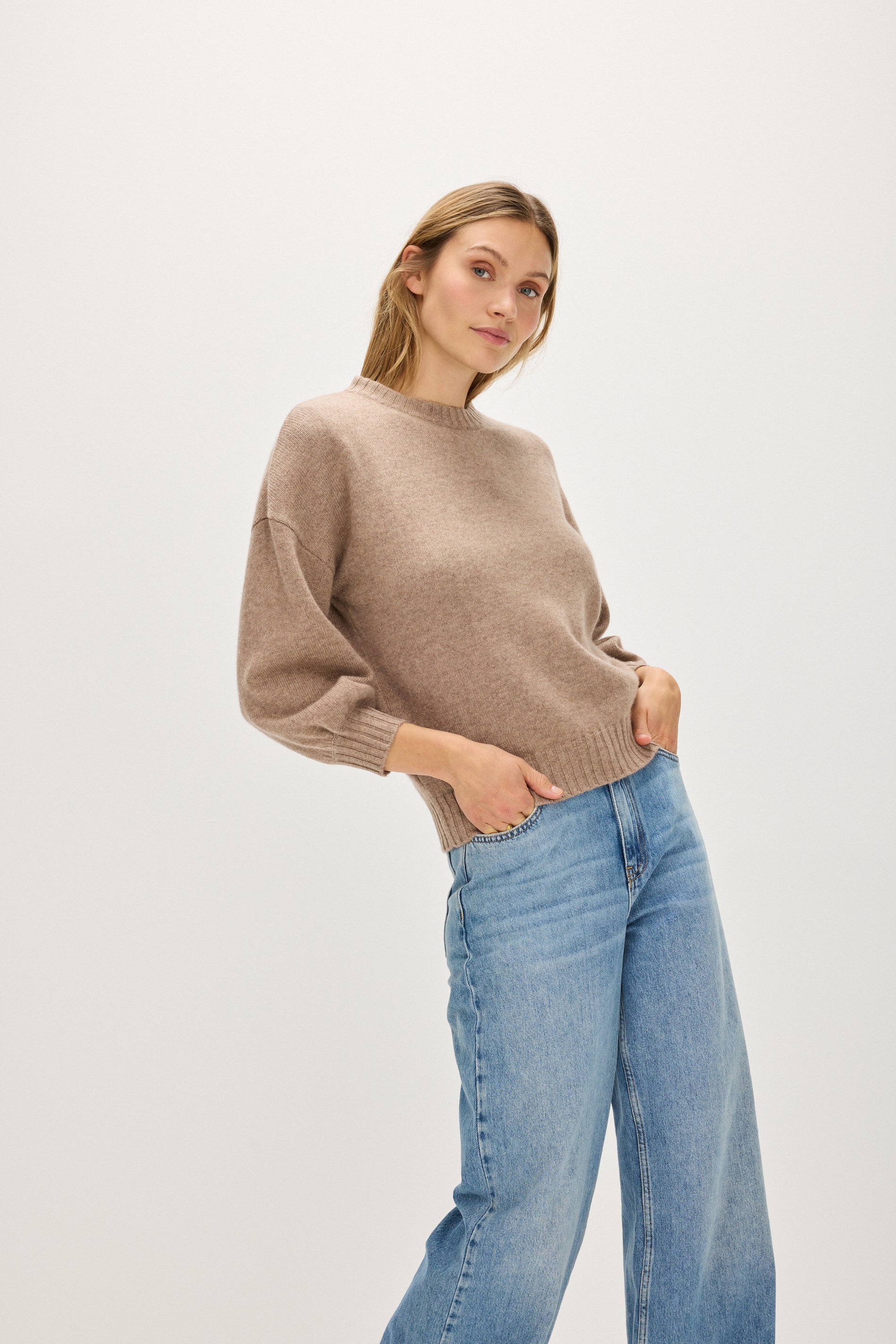 Davida Quarter Balloon Sleeve Sweater Sweaters Mink