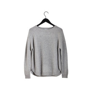 Raglan Curved Sweater - Light Grey
