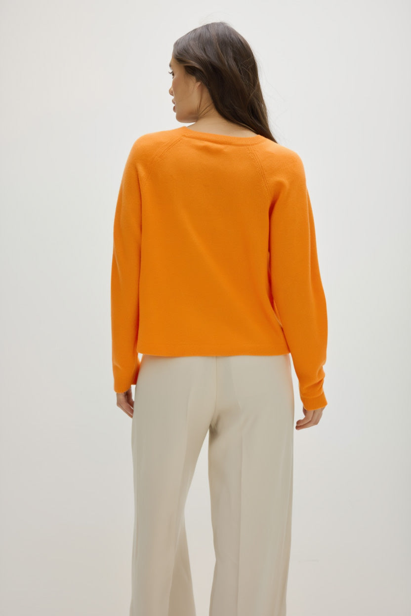 Davida Raglan Oversized Sweater Loose Tension Sweaters Intense Orange