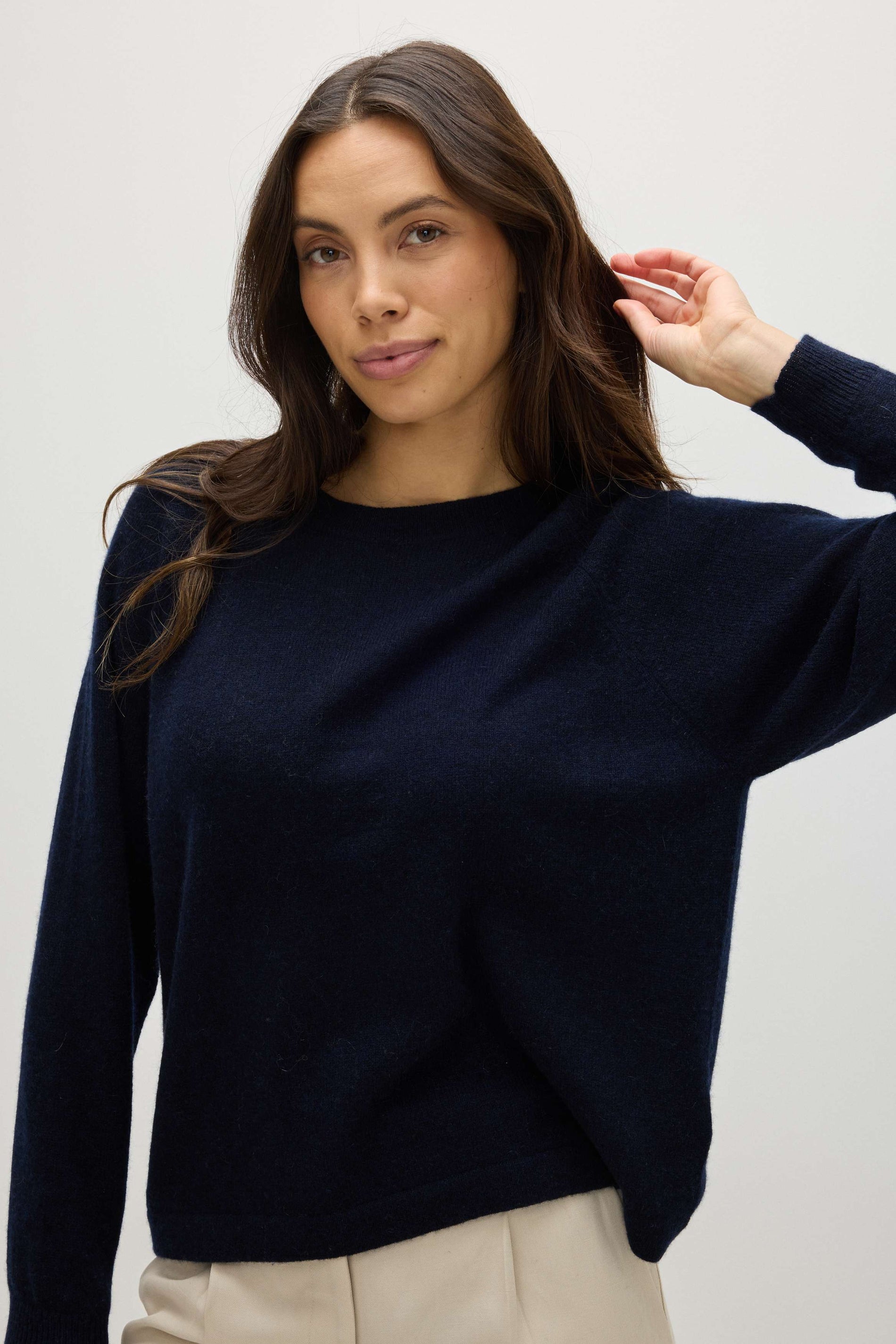 Davida Raglan Oversized Sweater Loose Tension Sweaters Navy