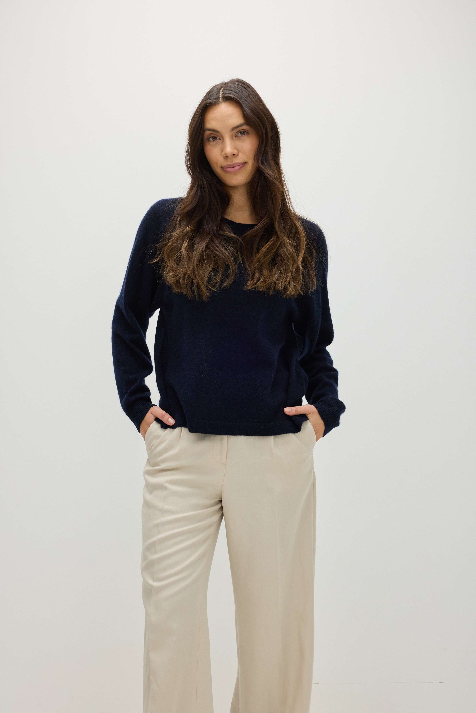 Davida Raglan Oversized Sweater Loose Tension Sweaters Navy