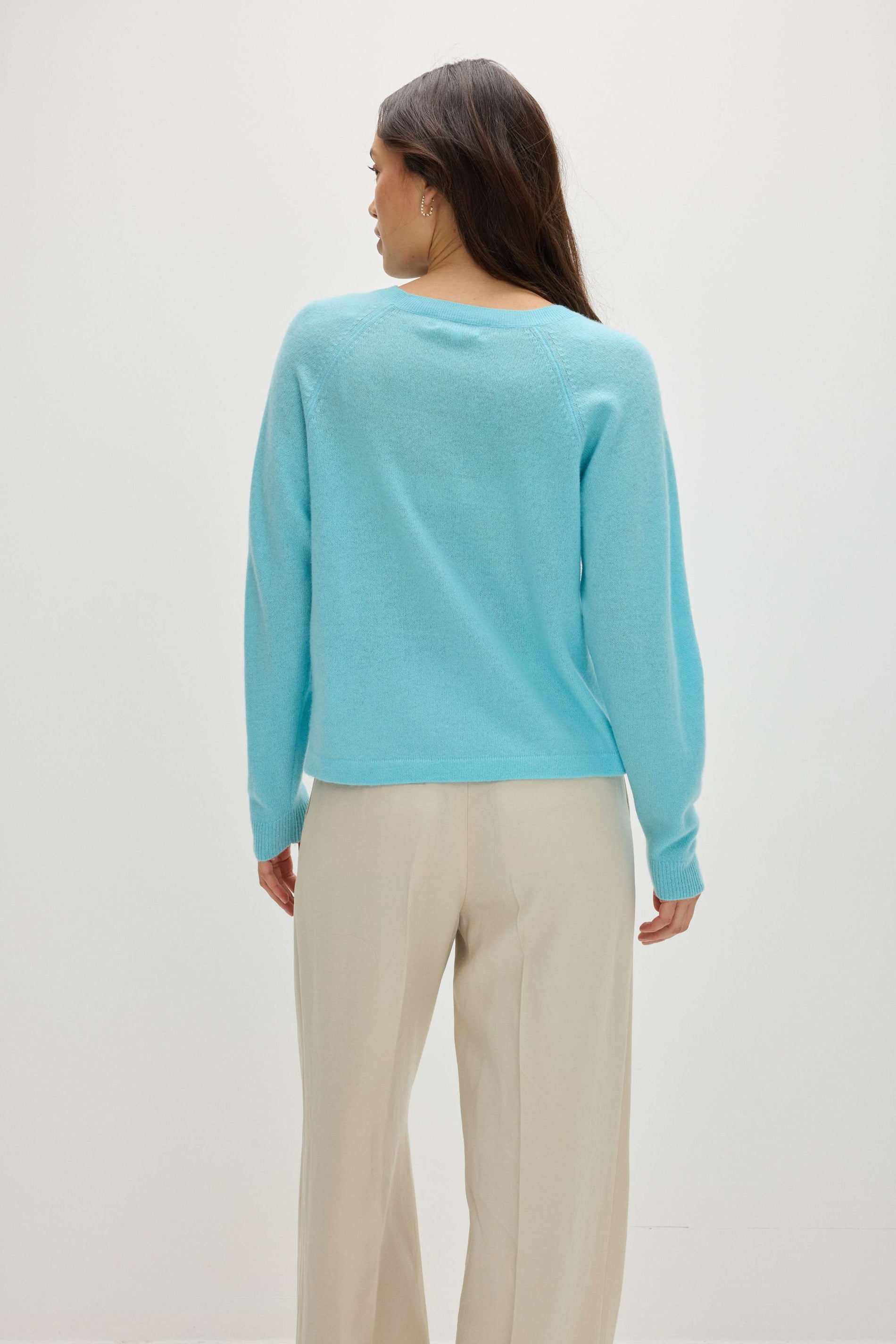 Davida Raglan Oversized Sweater Loose Tension Sweaters Turquoise