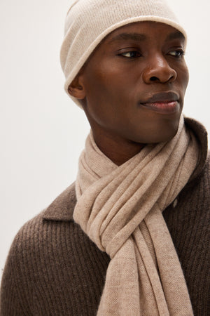 Raw Edge Cap - Light Beige