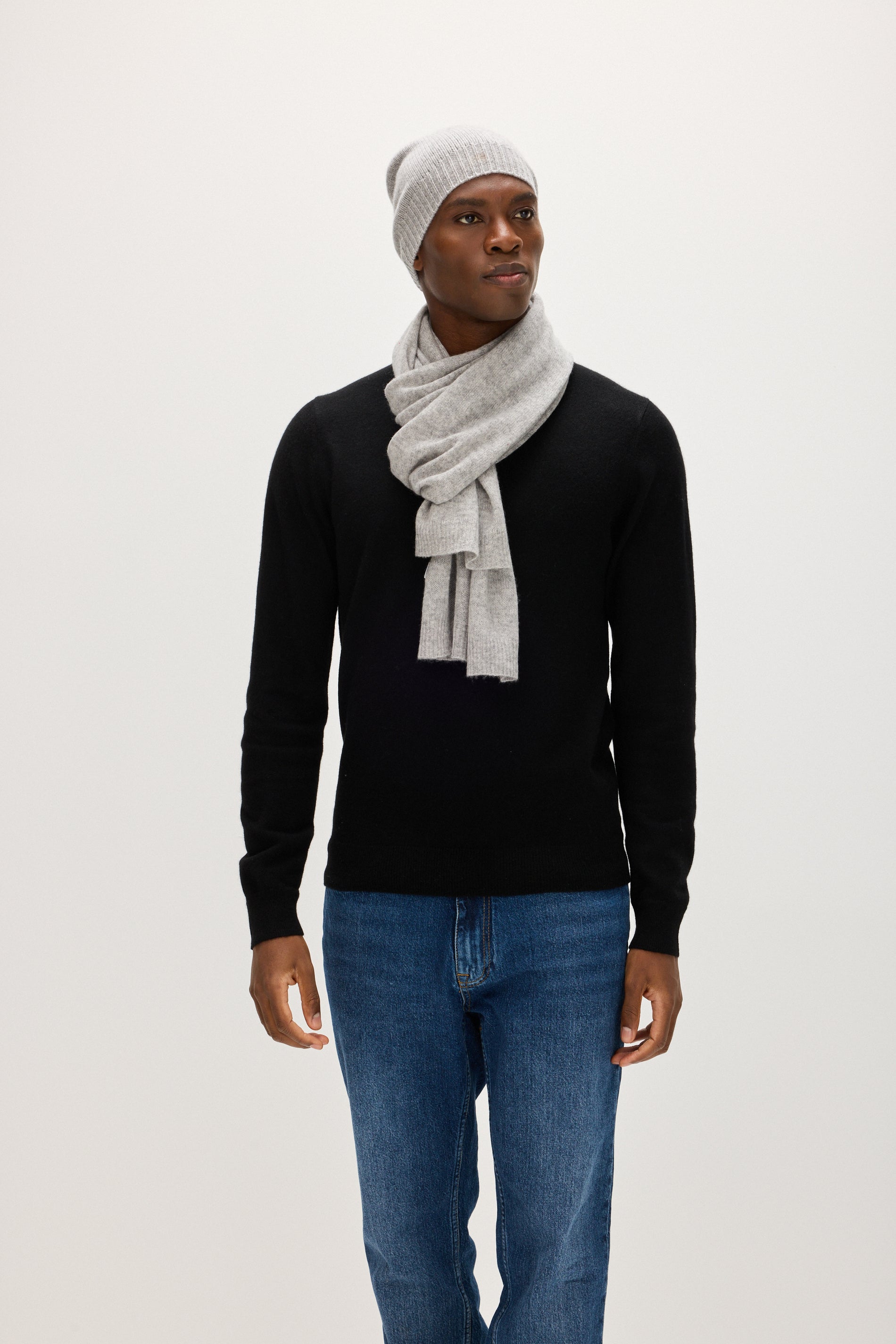 Davida Rectangular Scarf Accessories Light Grey