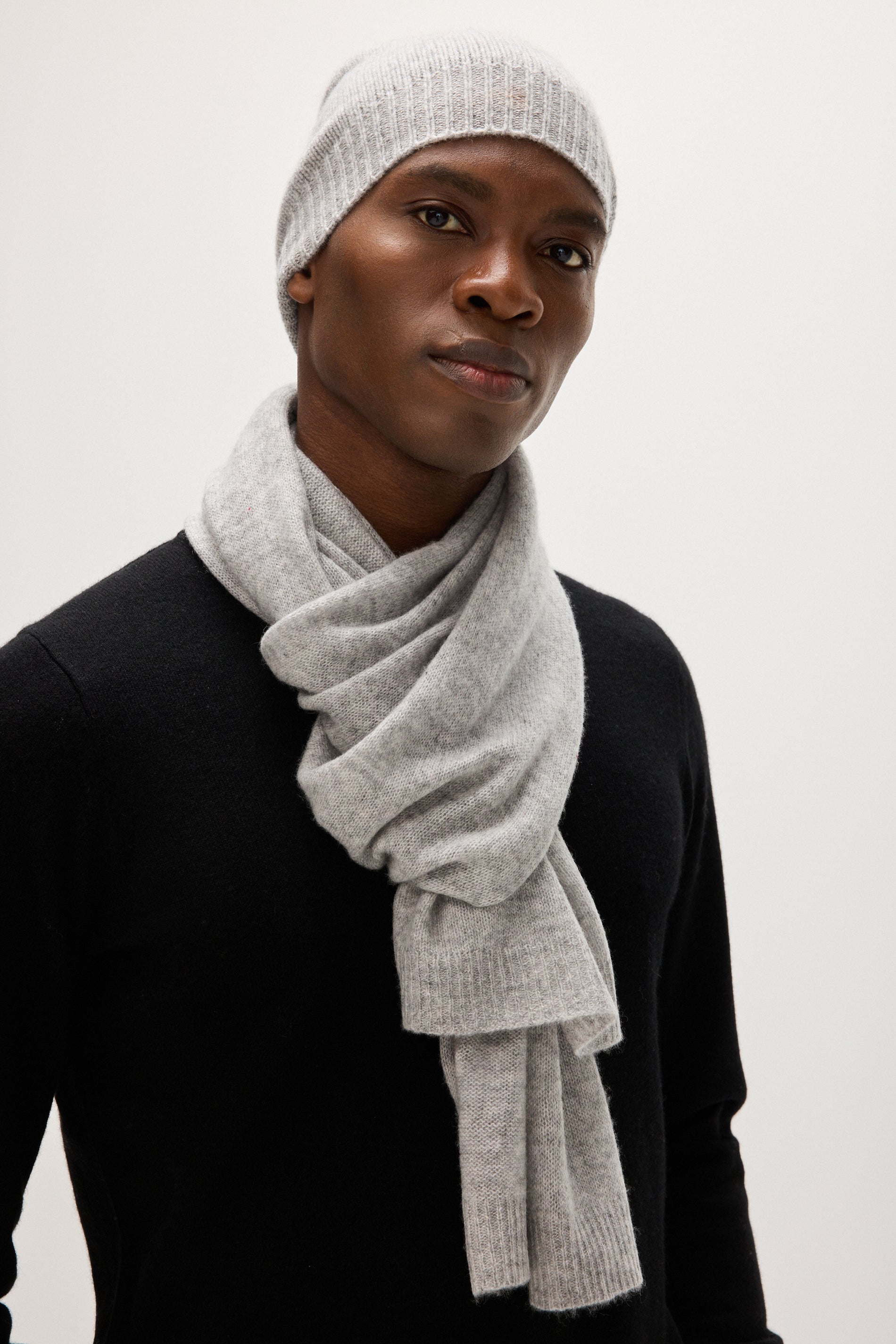 Davida Rectangular Scarf Accessories Light Grey