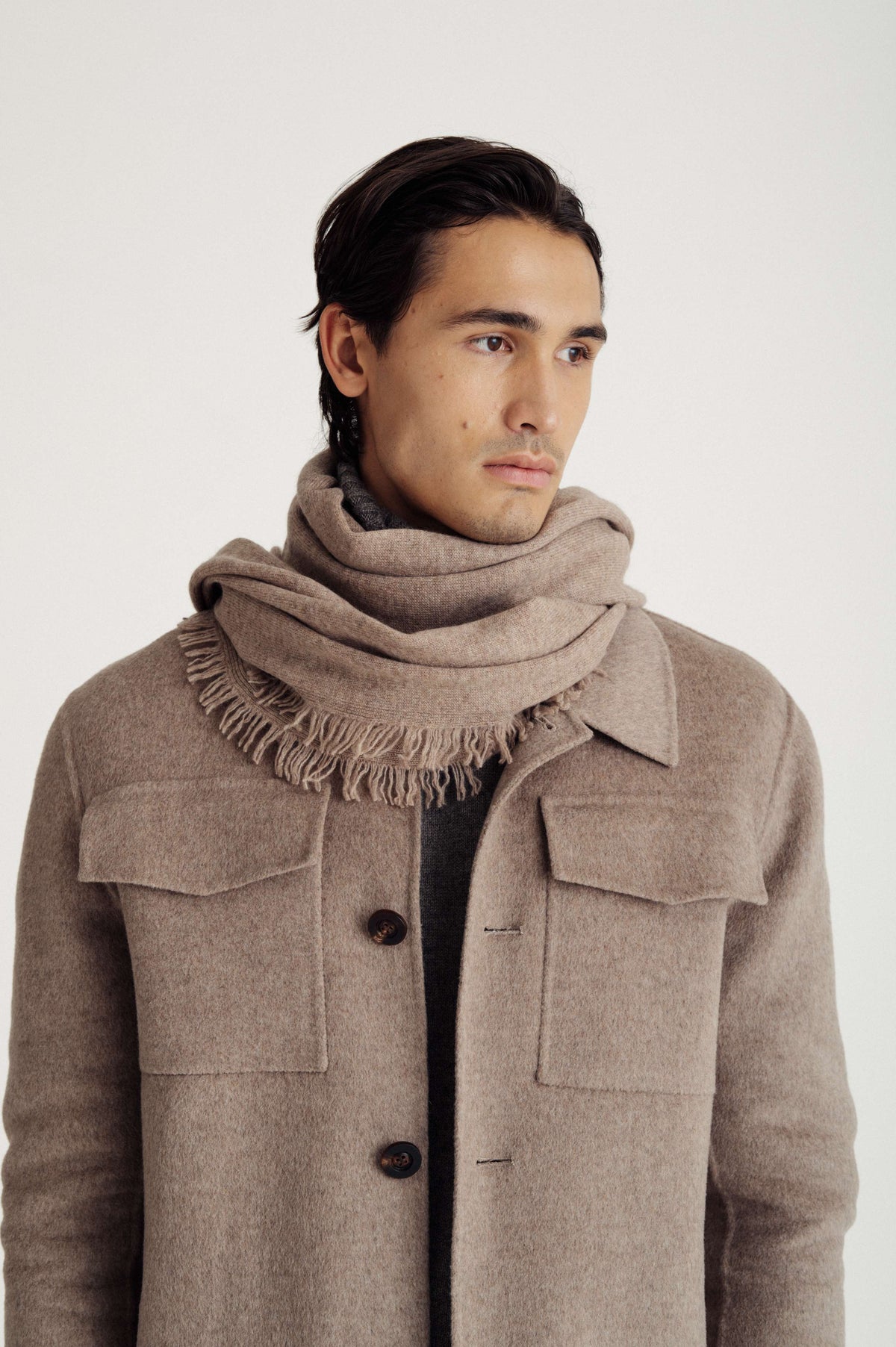 Davida Scarf Small Fringes Accessories Mink