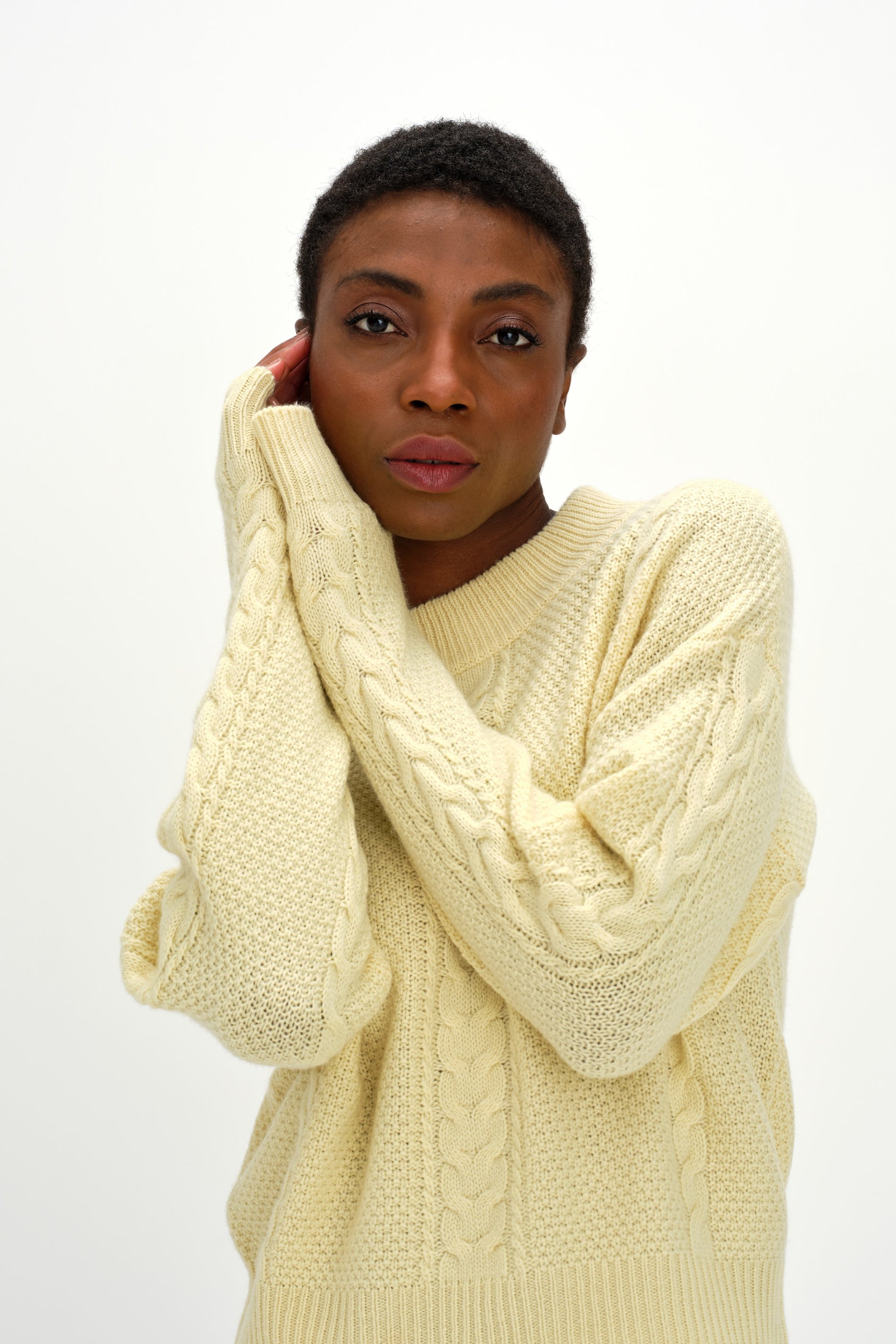 Davida Short Cable Sweater Sweaters Citrus