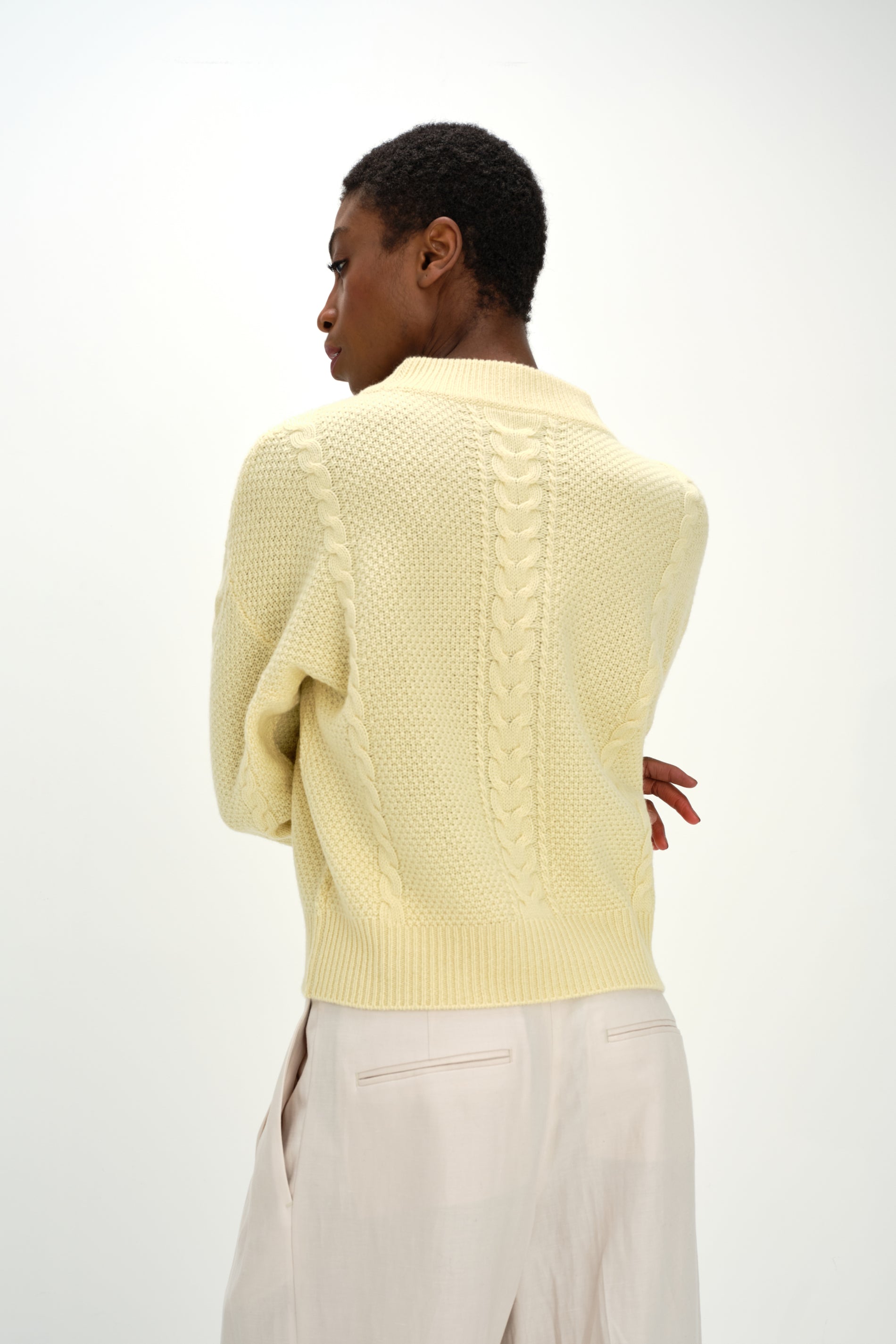 Davida Short Cable Sweater Sweaters Citrus