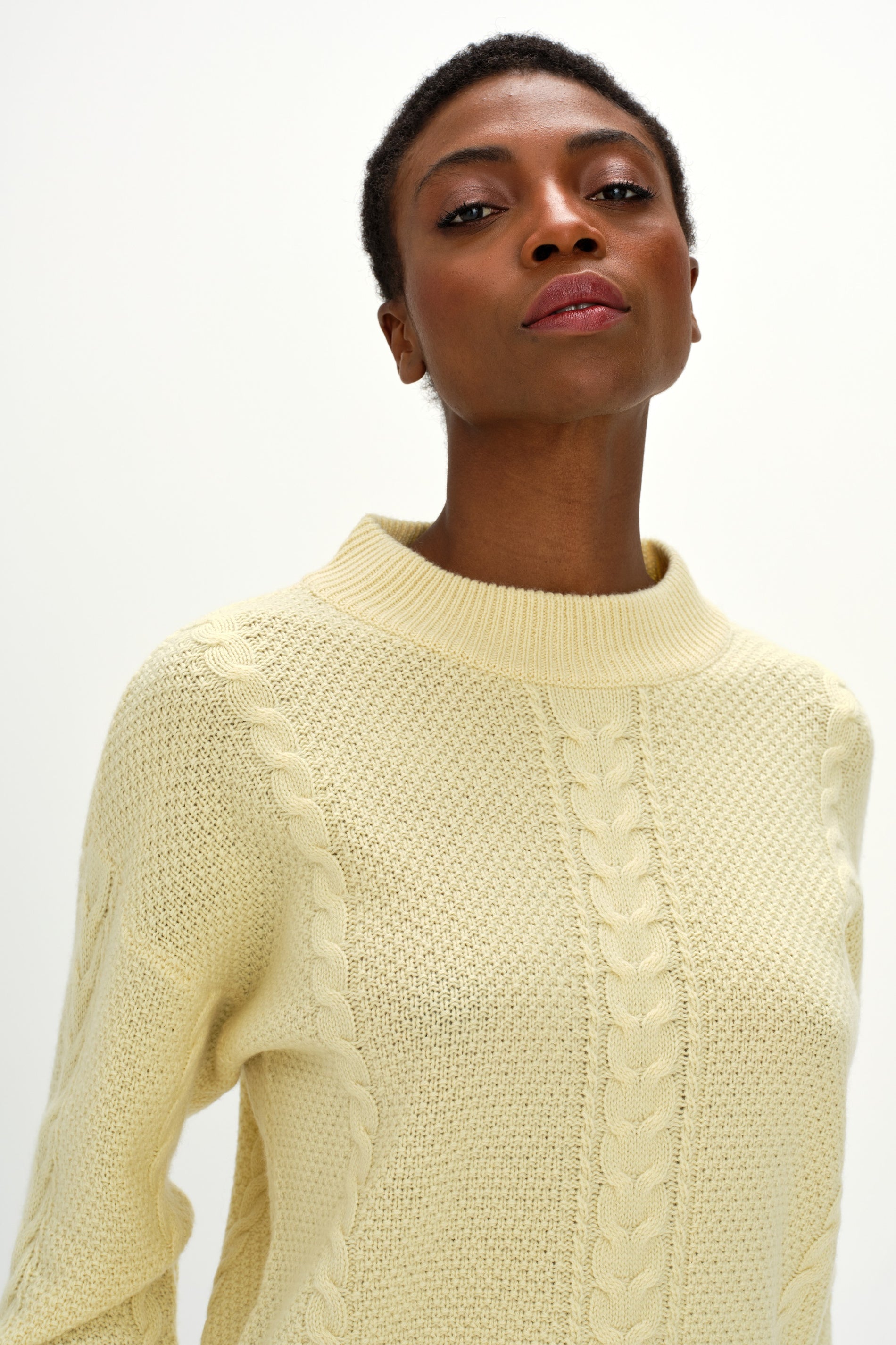 Davida Short Cable Sweater Sweaters Citrus