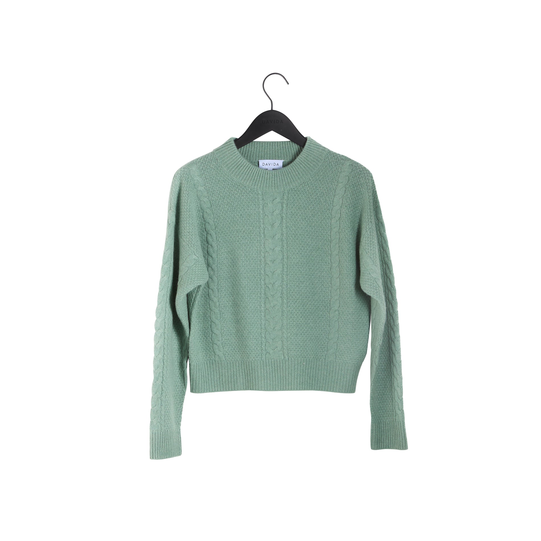 Davida Short Cable Sweater Sweaters Sage