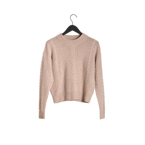 Short Cable Sweater - Sand