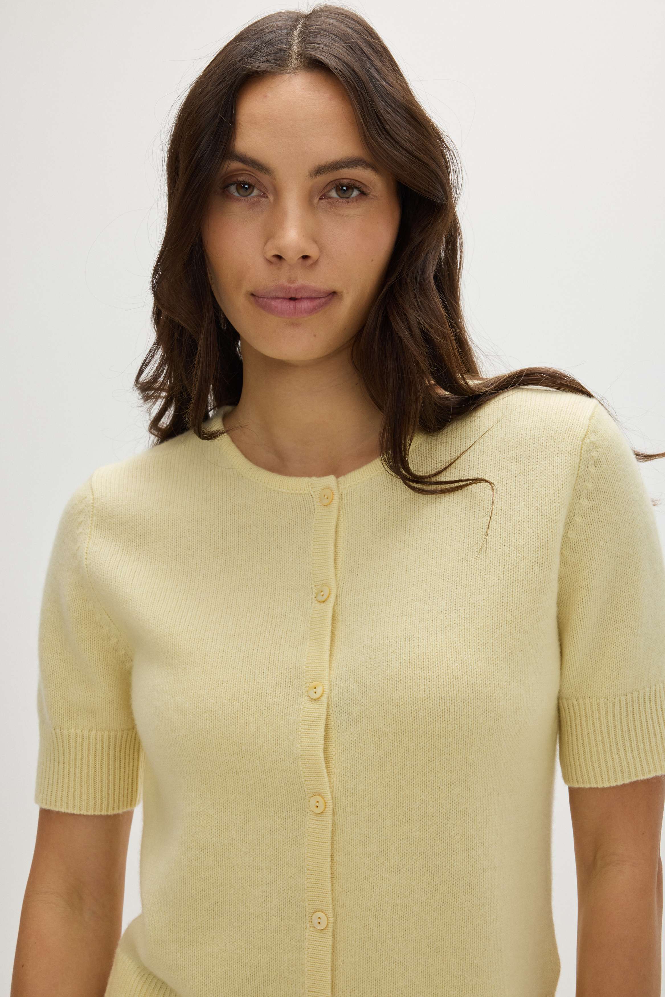 Short Sleeve Boxy Cardigan - Cardigans - Citrus – Davida Cashmere