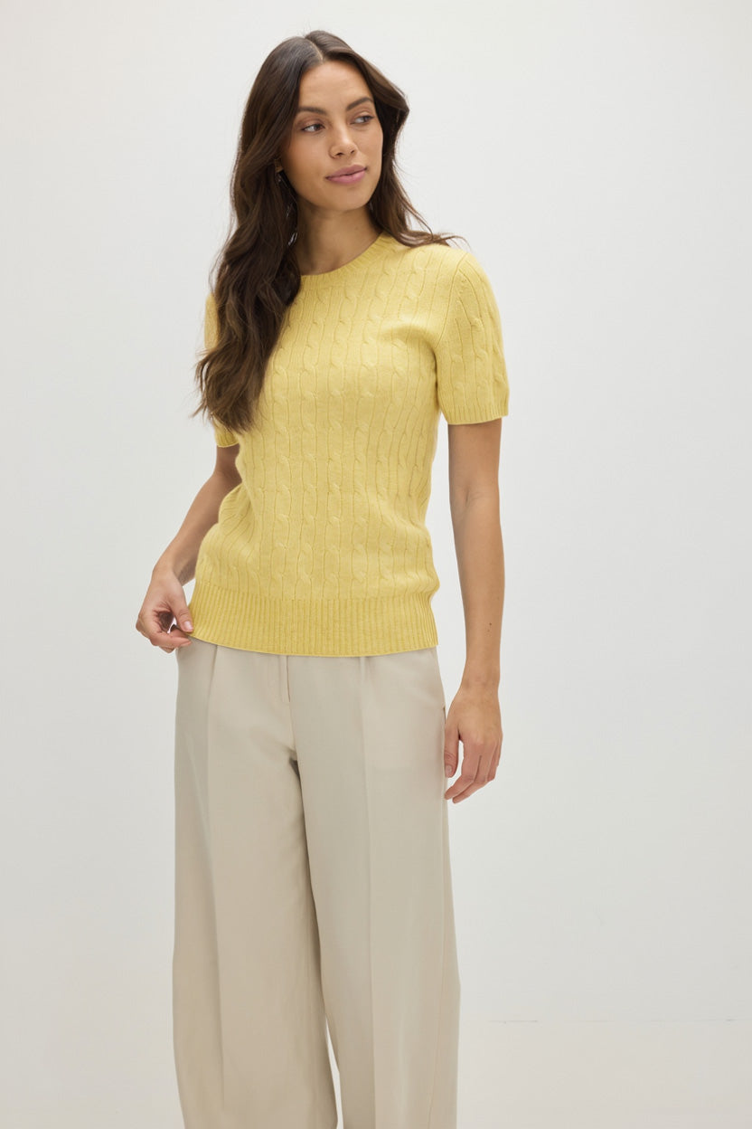 Davida T-Shirt Cable Sweaters Citrus