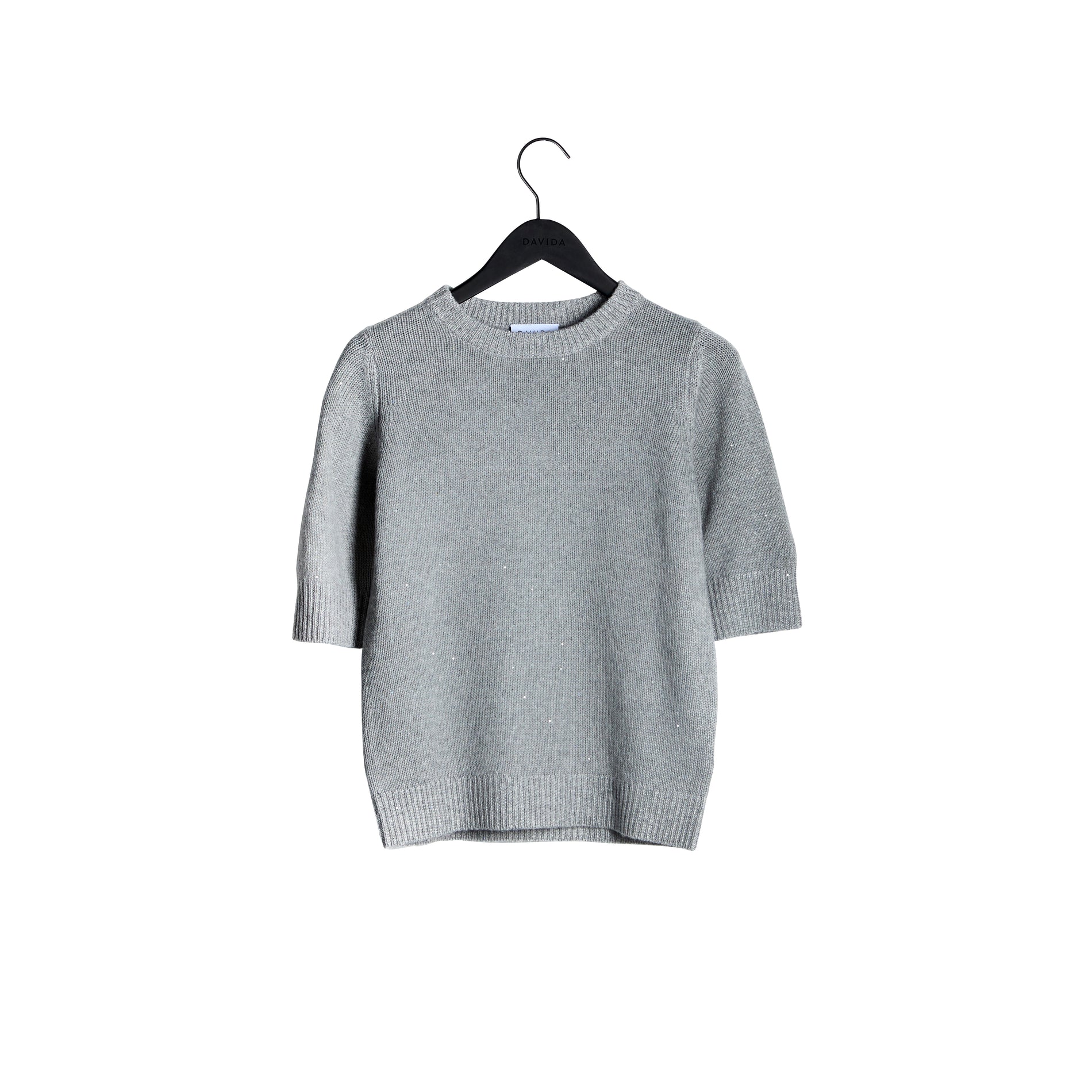 Davida T-Shirt Shiny Sweaters Light Grey