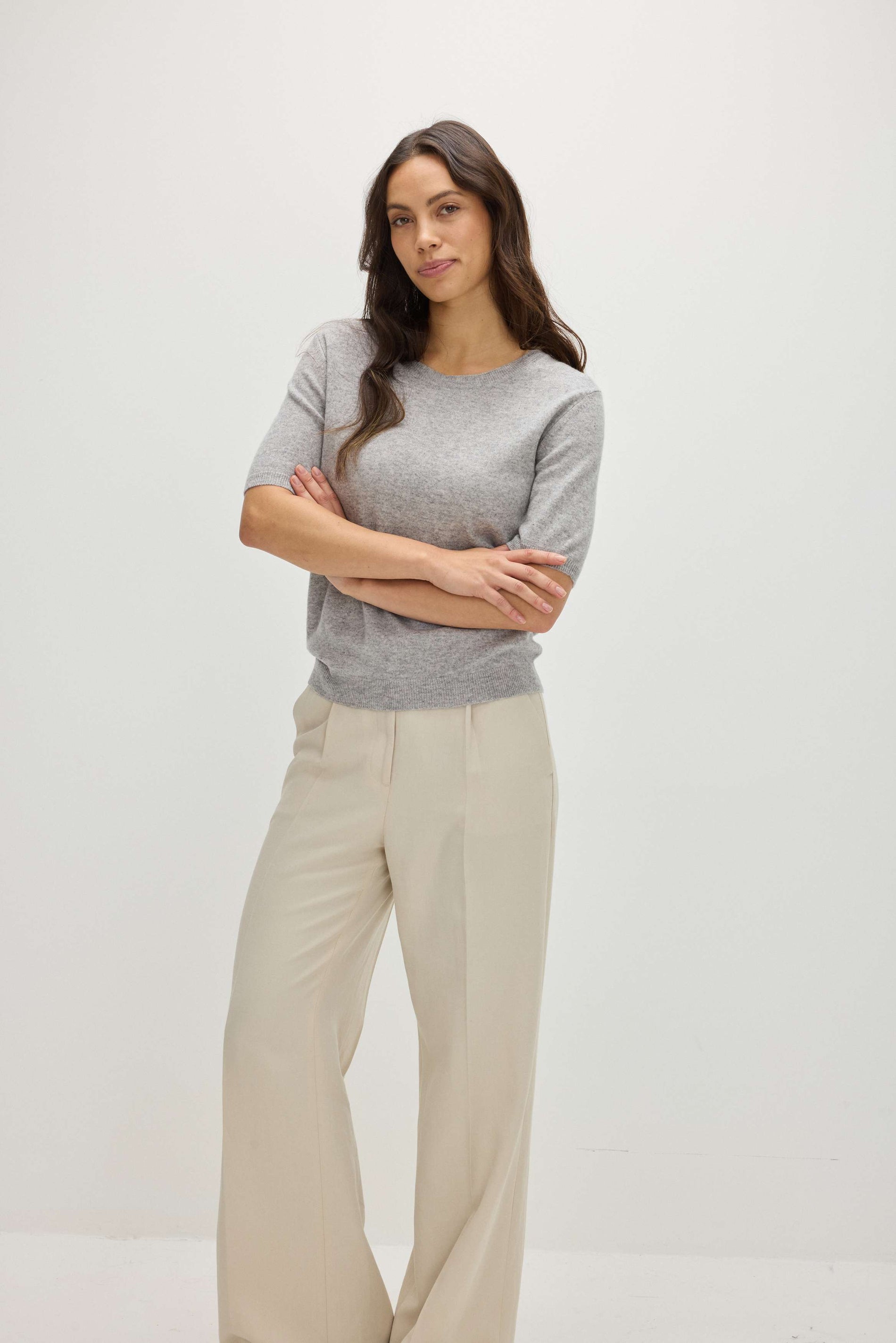 Davida T-shirt Oversized Sweaters Light Grey