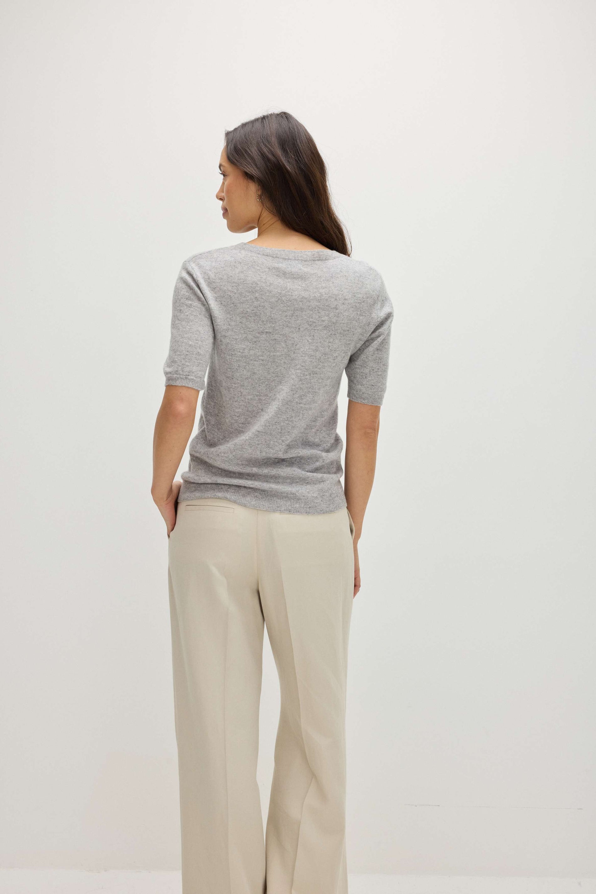 Davida T-shirt Oversized Sweaters Light Grey