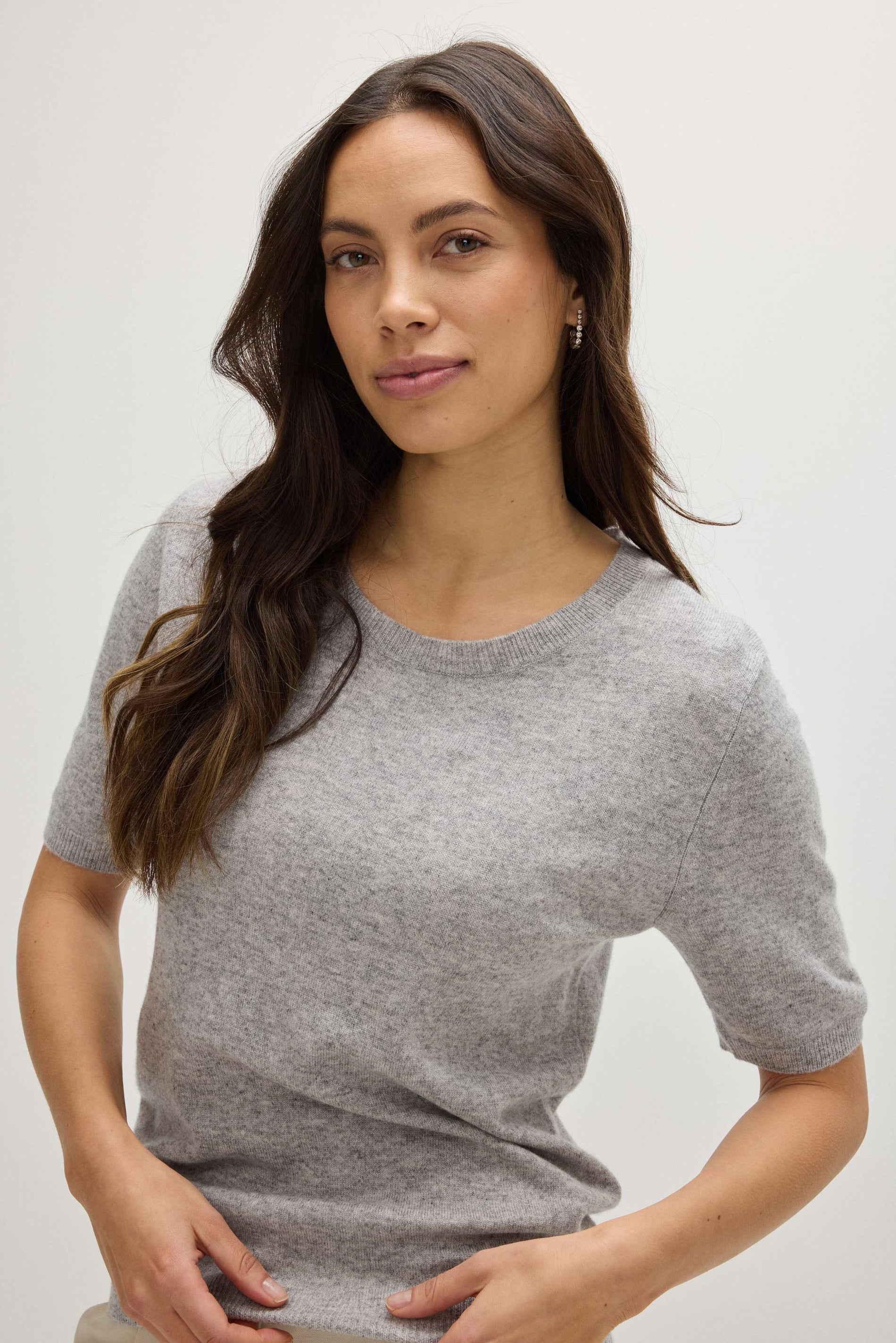 Davida T-shirt Oversized Sweaters Light Grey