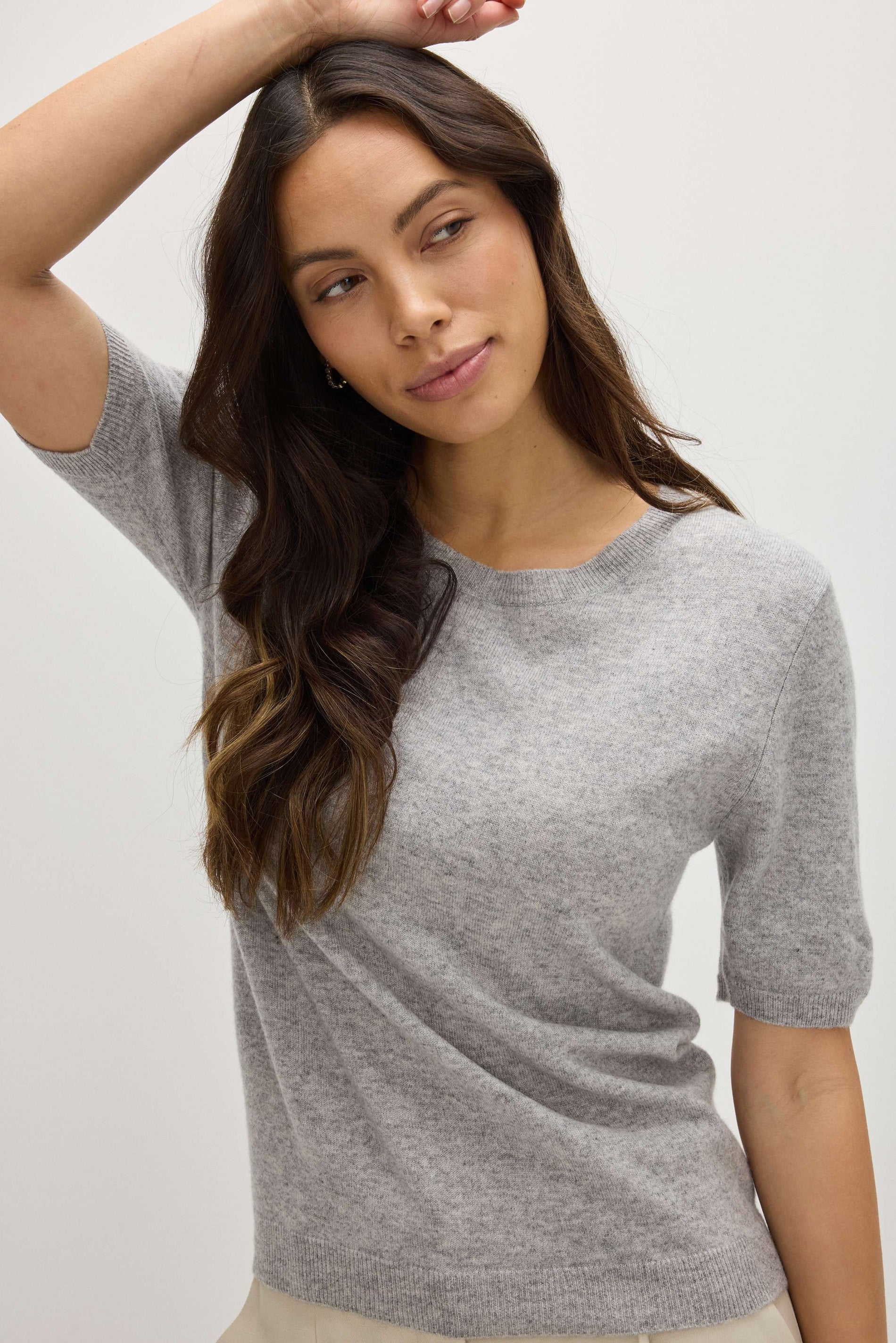 Davida T-shirt Oversized Sweaters Light Grey