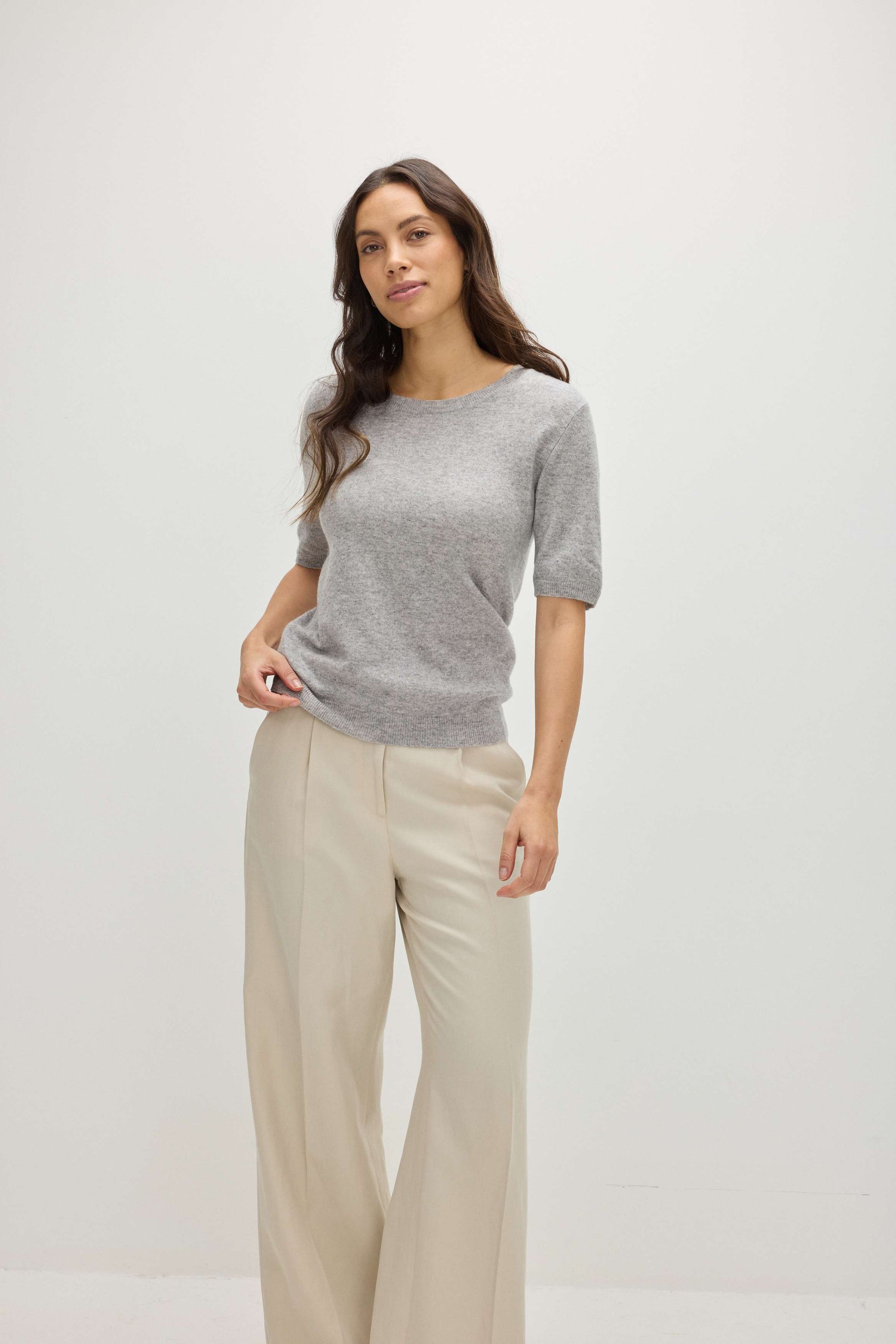 Davida T-shirt Oversized Sweaters Light Grey