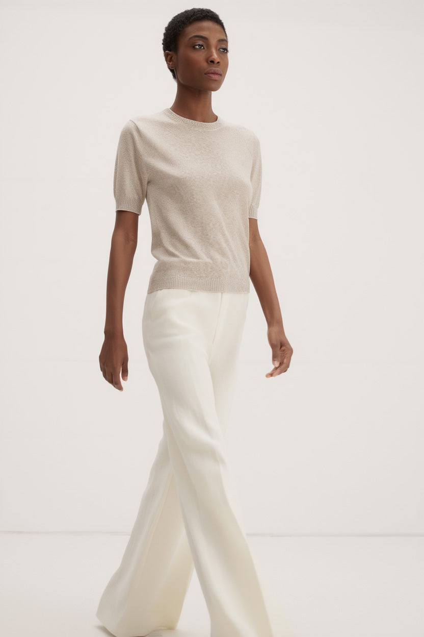 Davida T-shirt Oversized Sweaters Sand