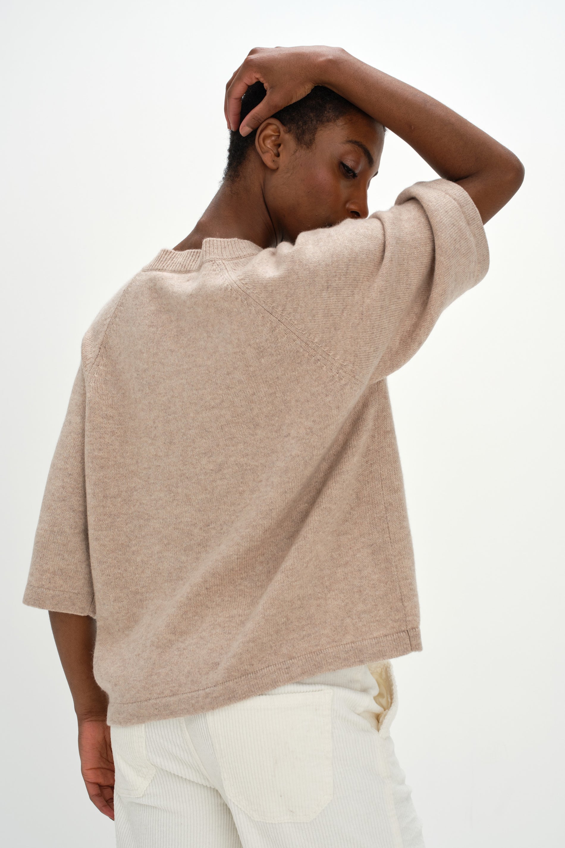 Davida T-shirt Raglan Oversized Sweaters Sand