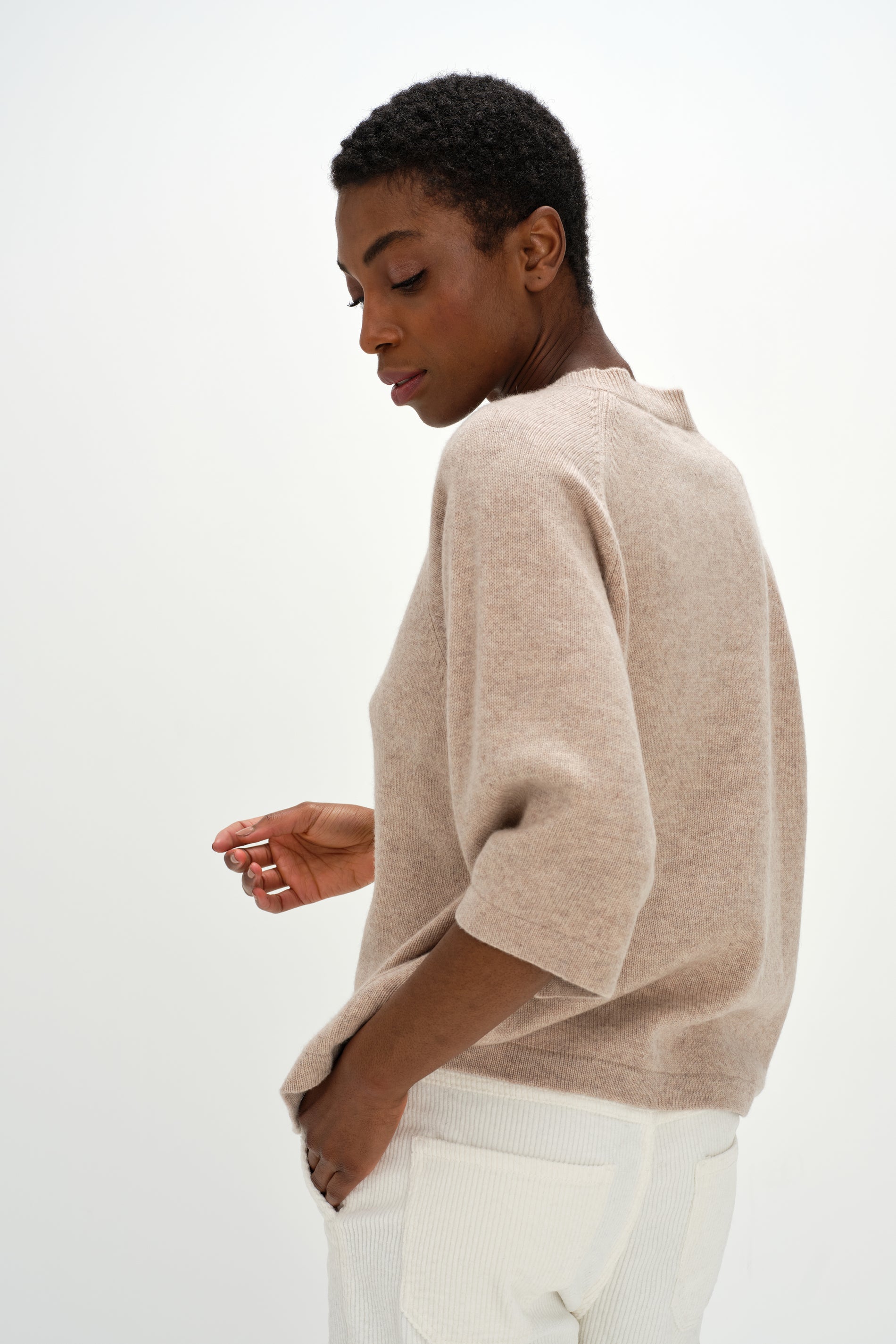 Davida T-shirt Raglan Oversized Sweaters Sand