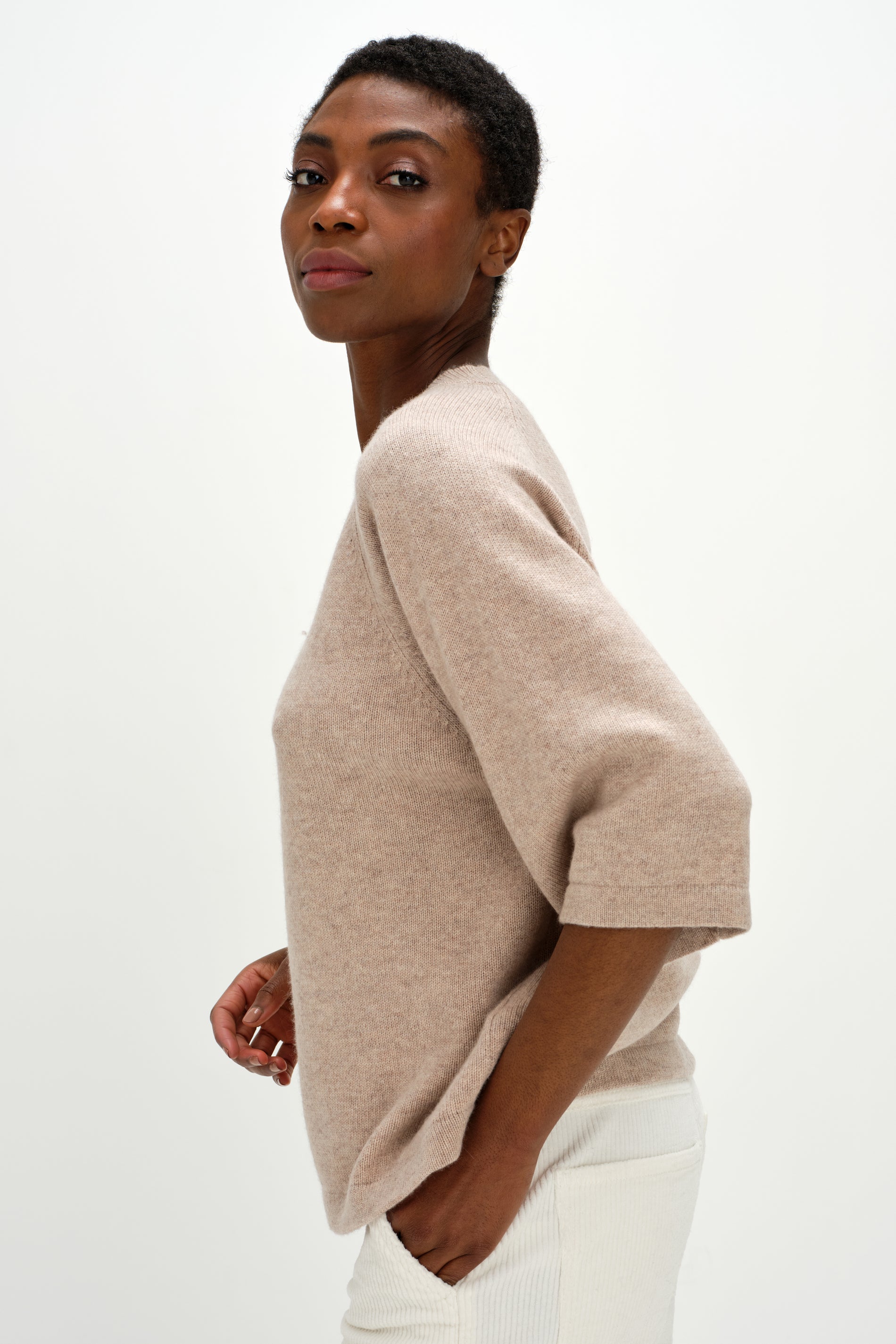 Davida T-shirt Raglan Oversized Sweaters Sand