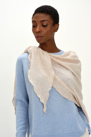 Triangle Scarf - Light Beige