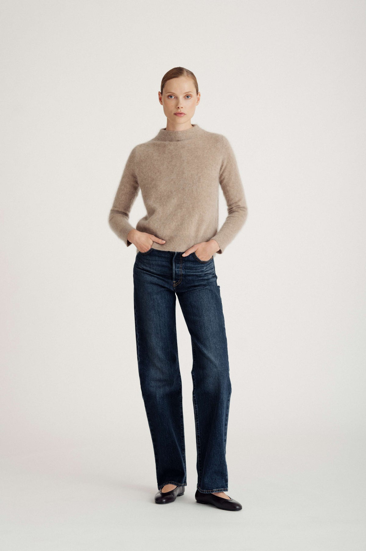 Davida brushed funnelneck sweater Sweaters Mink
