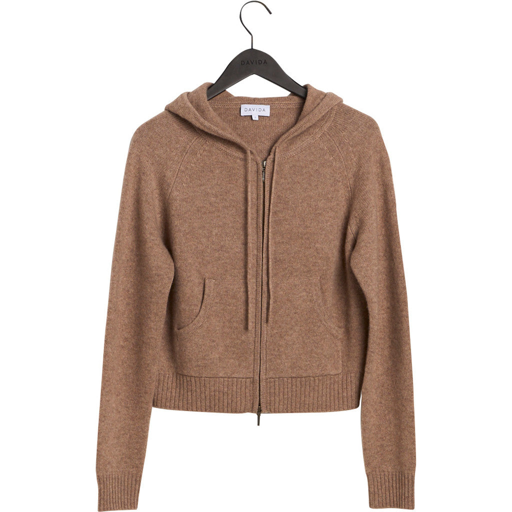 Davida chunky hoodie zip Cardigans Mink