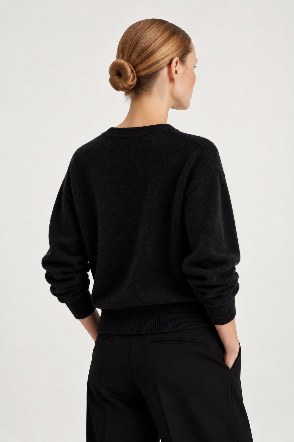 Davida chunky v-neck sweater Sweaters Black