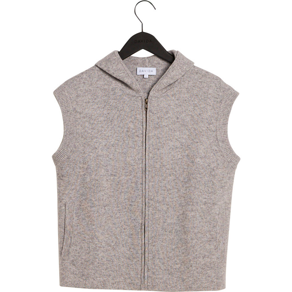 Davida hoodie vest Cardigans Light Grey