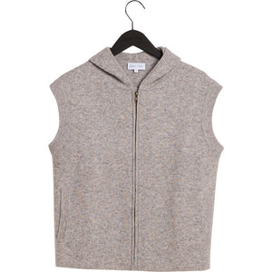 hoodie vest - Light Grey
