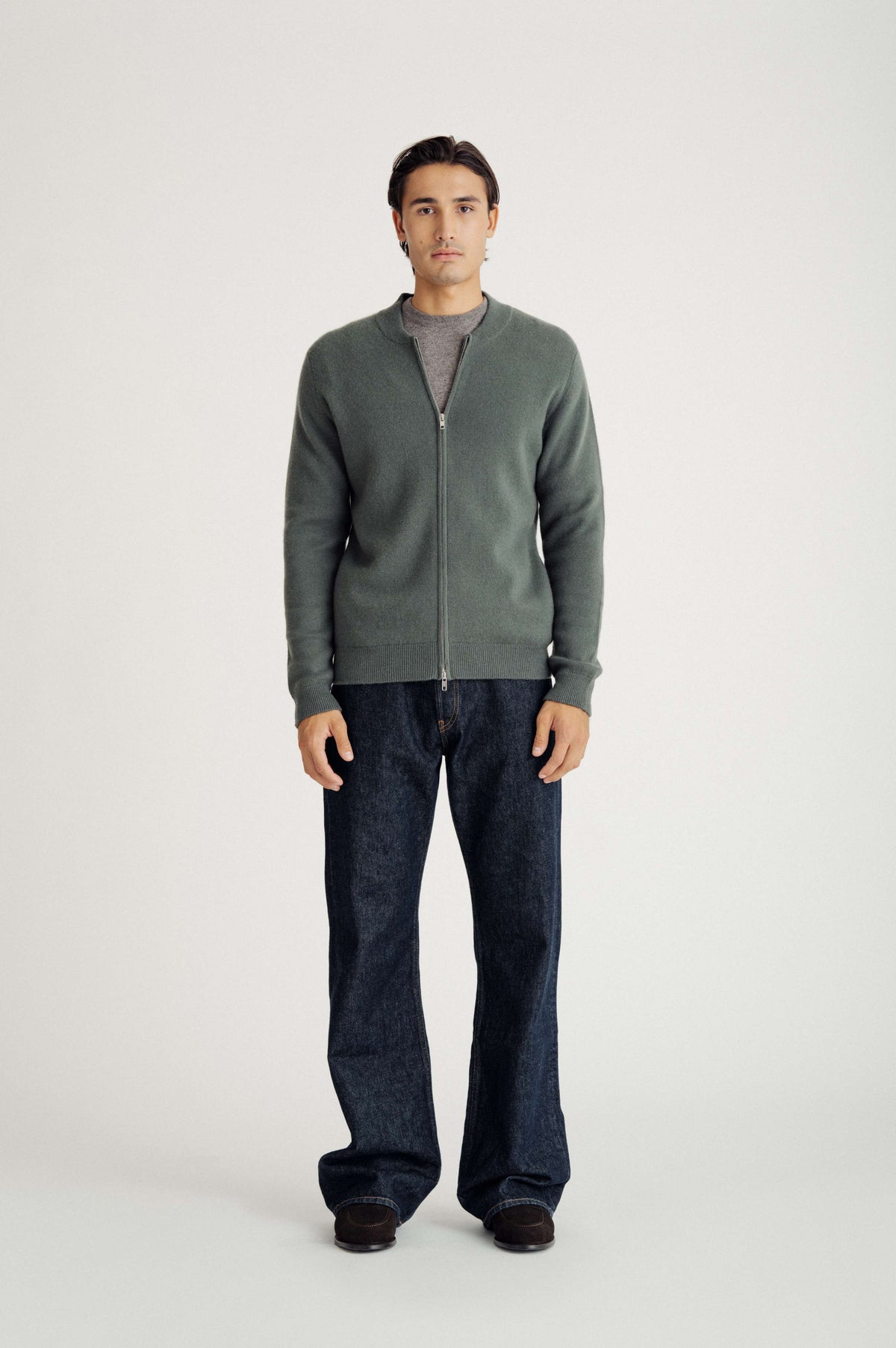 Davida man bomber jacket Cardigans Hunter's Green