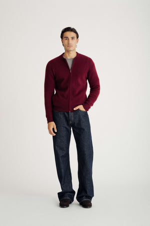 man bomber jacket - Mulberry Red