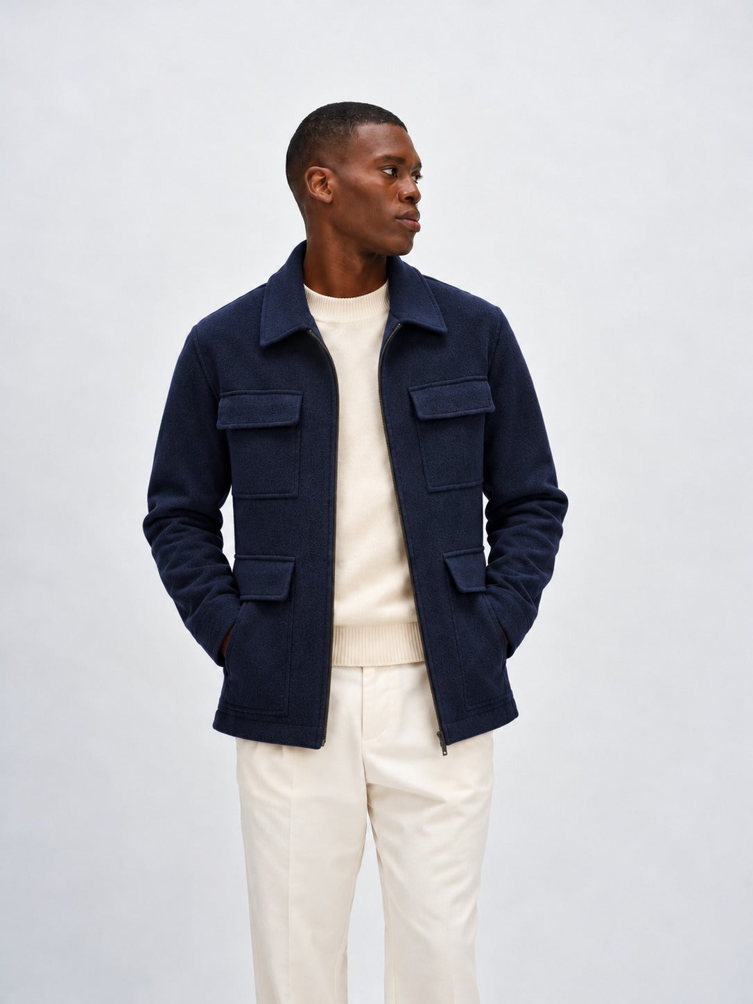 Davida man woven army jacket Outerwear Navy
