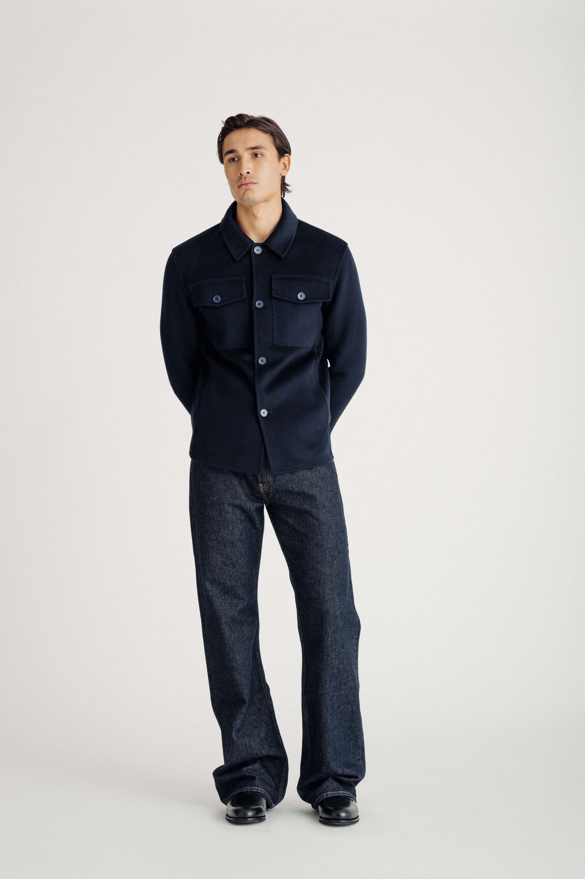 Davida man woven overshirt jacket Outerwear Navy